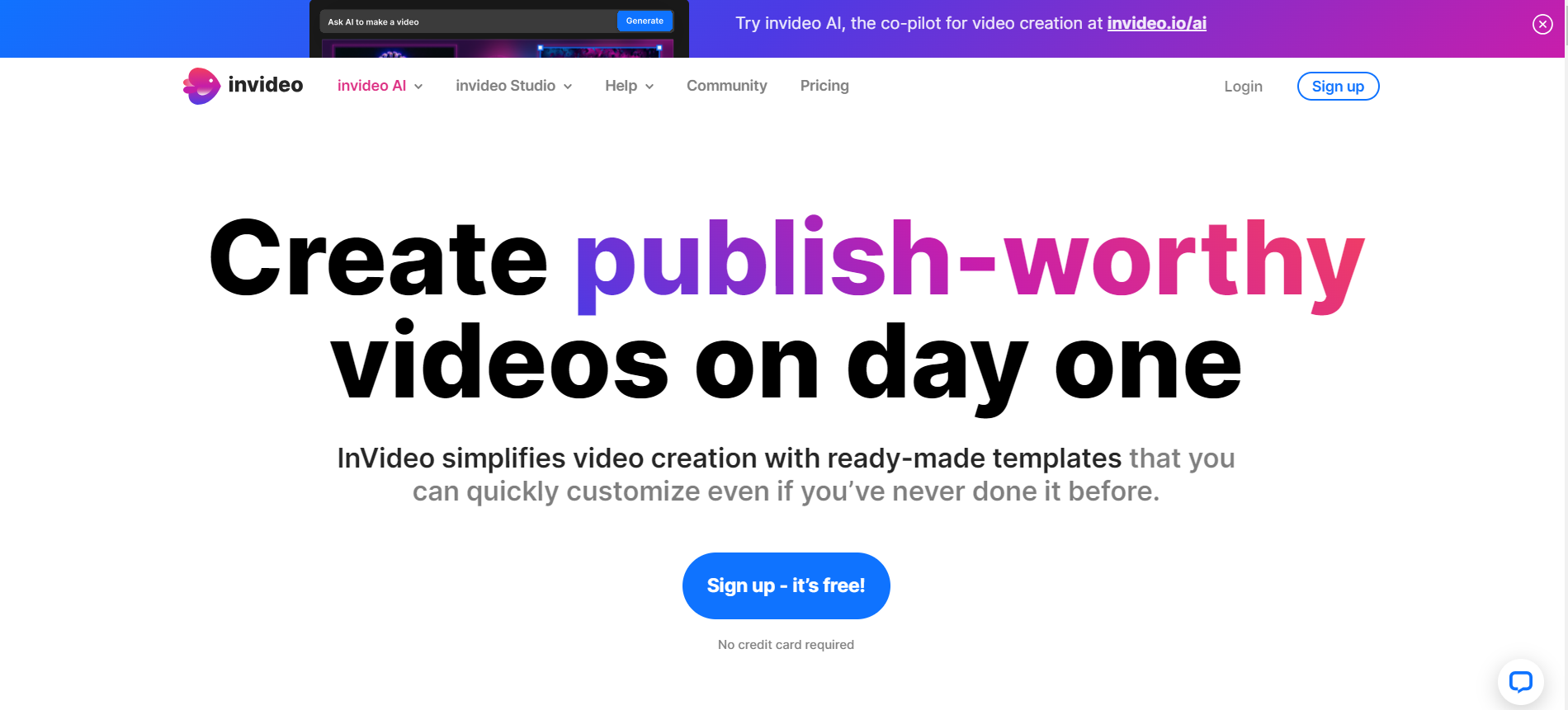 InVideo.io: 1 Free tool for Video Creation - Blogs on AI Technology