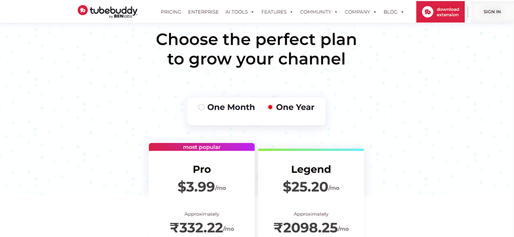 Tubebuddy Yearly Pricing